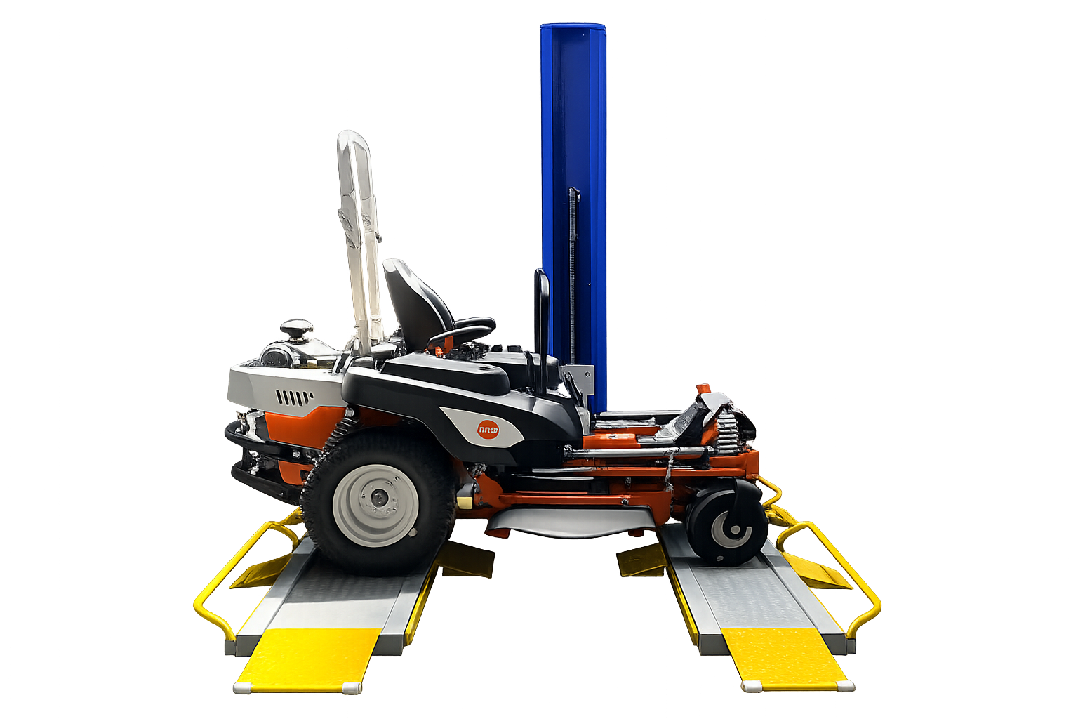 AutoLifts side view of the Single Column Storage & Service Lift